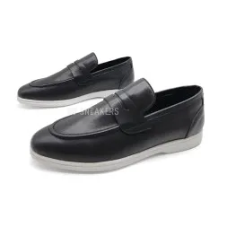 Kiton Loafers Leather Black