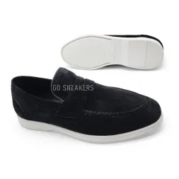 Kiton Loafers Suede Black