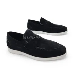Kiton Loafers Suede Black
