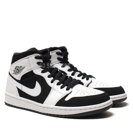 Унисекс кроссовки Nike Air Jordan 1 Mid White Black