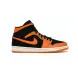 Унисекс кроссовки Nike Air Jordan 1 Mid Black Orange Peel