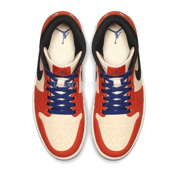Унисекс кроссовки Nike Air Jordan 1 Mid Team Orange Black