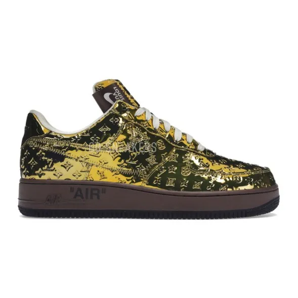 Унисекс кроссовки Nike Air Force 1 Low х Louis Vuitton Metallic Gold