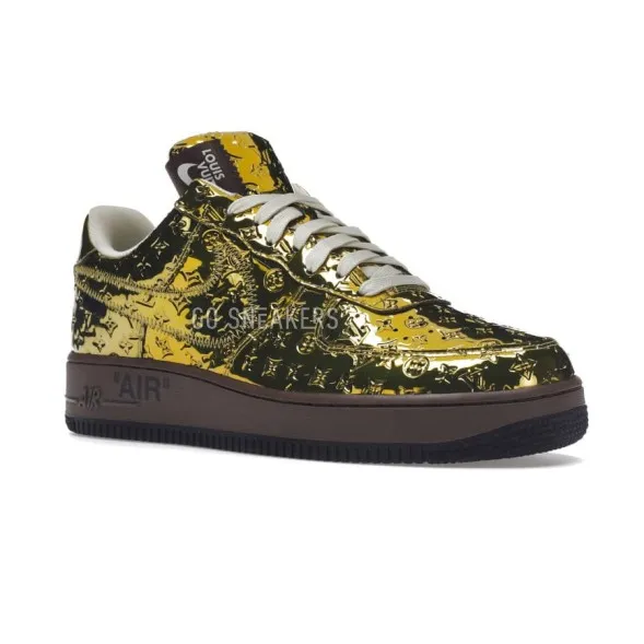 Унисекс кроссовки Nike Air Force 1 Low х Louis Vuitton Metallic Gold