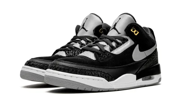 Унисекс кроссовки Nike Air Jordan 3 Retro Tinker Black Cement Gold