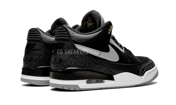 Унисекс кроссовки Nike Air Jordan 3 Retro Tinker Black Cement Gold