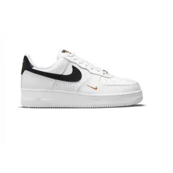 Nike Air Force 1 Low 07 Essential White Black Gold Mini Swoosh