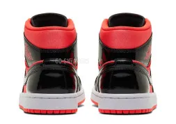 Nike Air Jordan 1 Mid Hot Punch Black
