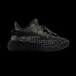 Детские кроссовки Adidas Yeezy Boost 350 v2 Reflective - Black