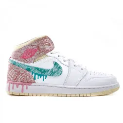 Nike Air Jordan 1 Mid Paint Drip (PS) Ice Cream