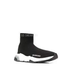 Balensiaga SPEED CLEAR SOLE SNEAKER IN BLACK/WHITE