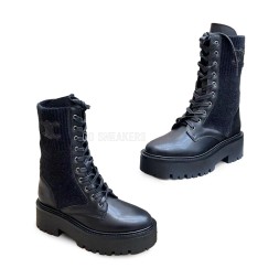 Celine Woman Knitted Boots Black