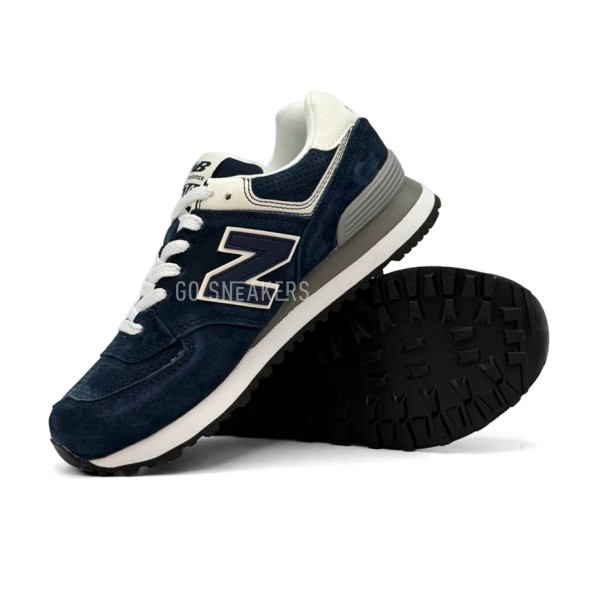 Унисекс кроссовки New Balance 574 Suede Black/Dark Navy