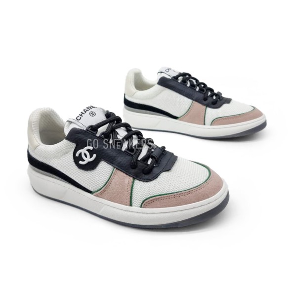 Женские кроссовки Chanel Sneakers White/Black/Beige