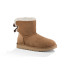 Женские мини угги с бантиками Mini Bailey Bow II Chestnut