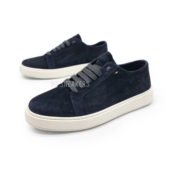 Мужские кроссовки Santoni Man Sneakers Suede Black