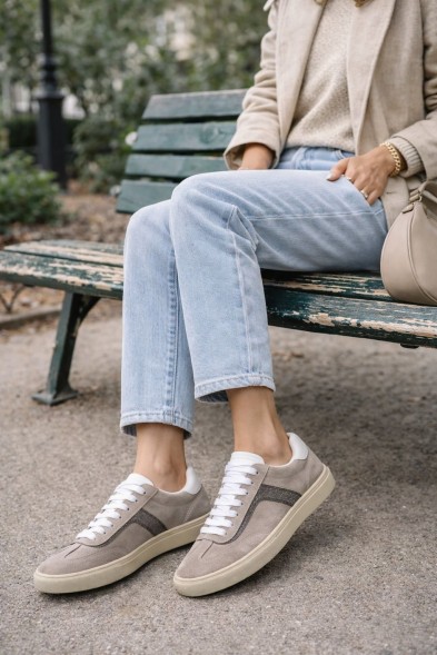 Женские кеды Brunello Cucinelli Classic Suede Grey