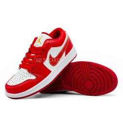 Nike Air Jordan 1 Low-Top Vintage Basketball Shoes Women&#039;s White Red