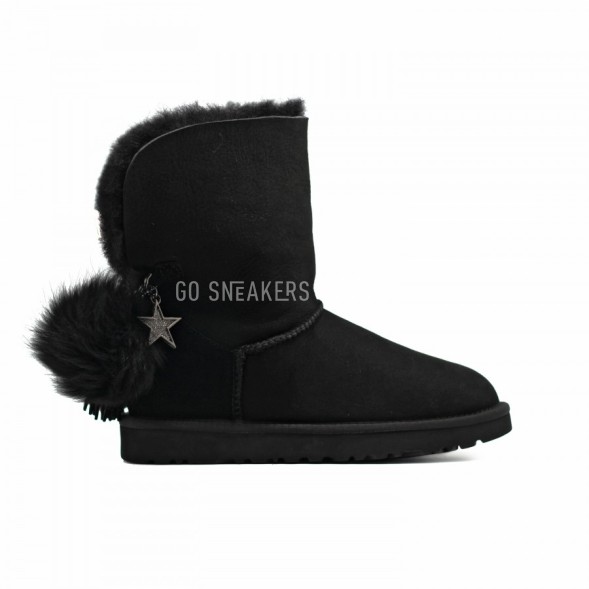 Женские угги с помпоном Classic Charm Boot Black