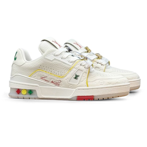 Женские кроссовки Louis Vuitton LV Trainer White/Yellow