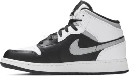 Женские кроссовки Nike Air Jordan 1 Mid GS &#039;White Shadow&#039;