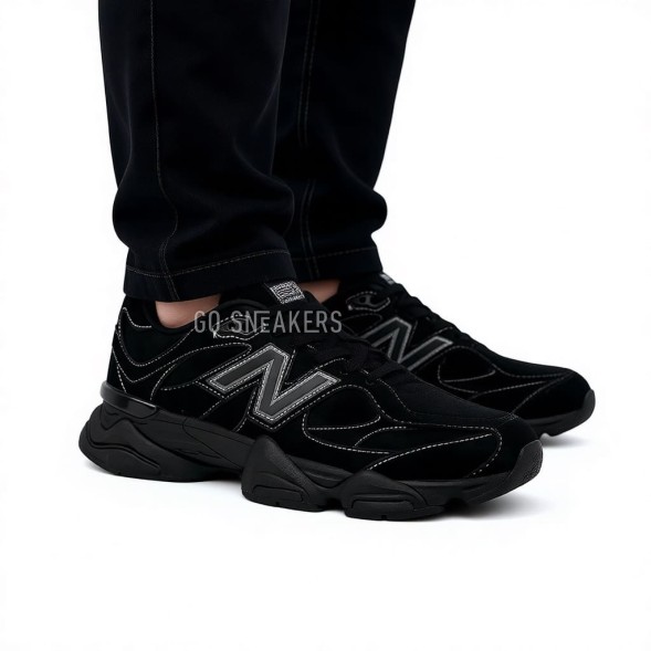 Мужские зимние кроссовки New Balance 9060 Black Winter Suede