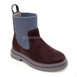 Brunello Cucinelli Suede Chelsea Boot Chocolate