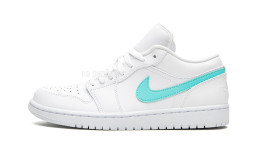 Nike Air Jordan 1 Low White Multi-Color Swoosh