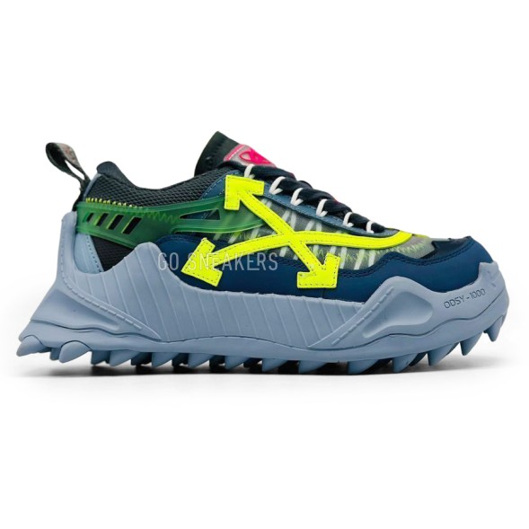 Женские кроссовки Off-White ODSY-1000 Woman Navy/Yellow