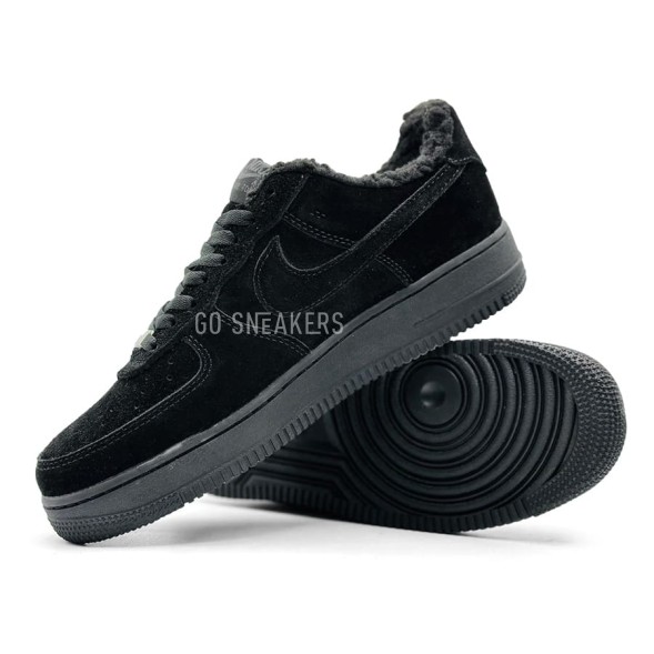 Мужские зимние кроссовки Nike Air Force Suede Winter Man Black
