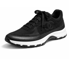 Chanel Metiers D'art Laminated and Suede Calfskin Sneakers Black