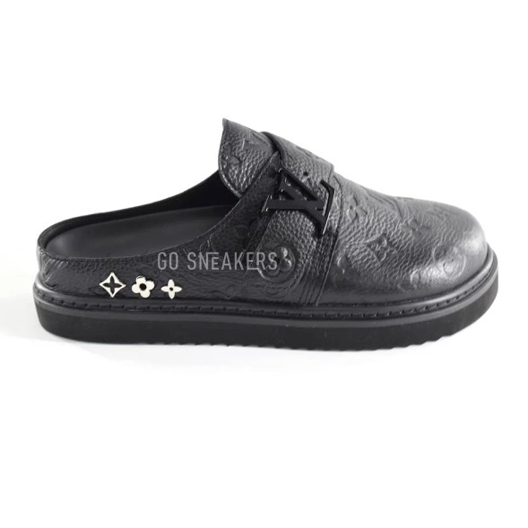 Унисекс тапочки Louis Vuitton Slipper Leather Black 