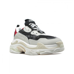 Женские кроссовки Balensiaga Triple S Grey-Black-Red
