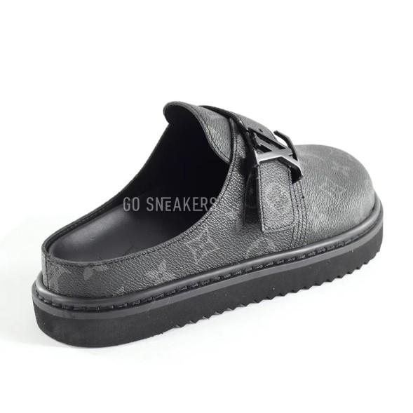 Унисекс тапочки Louis Vuitton Slipper Black Leather 