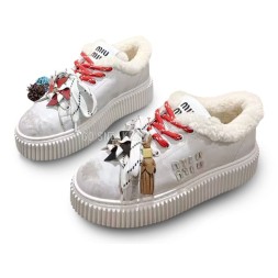 Miu Miu Winter Sneakers Platform White