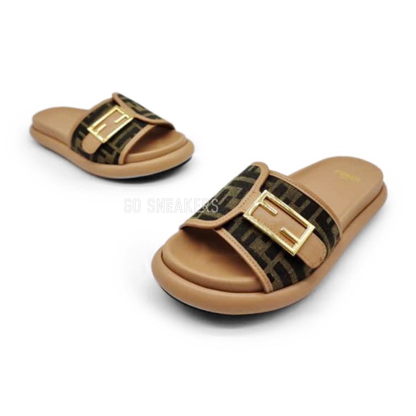 Женские шлепки Fendi Flip-flops Light Brown