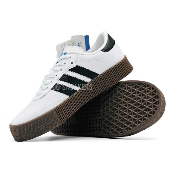 Женские кеды Adidas Originals Samba Leather White/Black