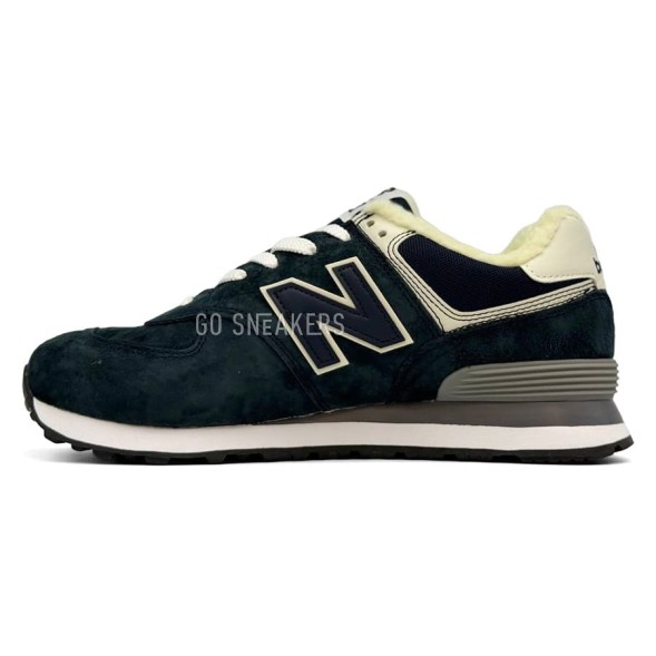 Мужские зимние кроссовки New Balance 574 Suede Winter Black