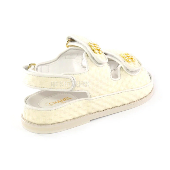 Женские босоножки Chanel Sandals Jeans White