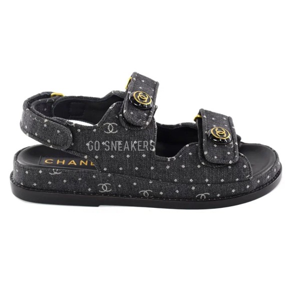 Женские босоножки Chanel Sandals Jeans Black